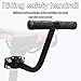 hatleues Extra Wide Bike Back Seat Cushion Bike Seat with Backrest Bike Armrest Footrest Handrail Pedals Set Kids Child Safety Carrier Bicycle Baby Seat for Electric Folding Bikes Black