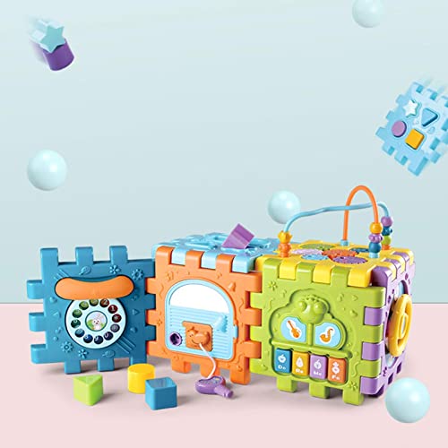 Baby Activity Cube | 6 in 1 Activity Cube with Music Lights and Piano,Developmental Educational Lear