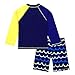 Boys Two Piece Rash Guard Swimsuits Kids Long Sleeve Sunsuit Swimwear Sets 9T