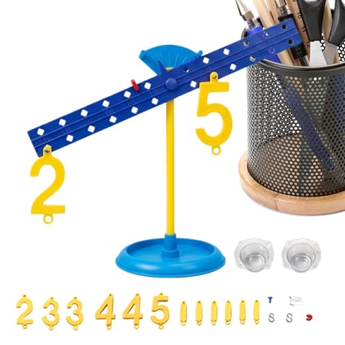 Balanza de números didáctica para aprender matemáticas sumas y restas jugando en casa