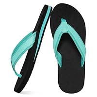 GRPSKCOS Boys Flip Flops Sandals Water Park Summer Beach Swim Pool Shoes for Kids Indoor and Outdoor (05 Green, 6 Big Kid)