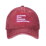 Unisex I Support Planned Parenthood Hat We Stand with Planned Parenthood Baseball Hat Adjustable Cotton Trucker Sun Cap Hat Red