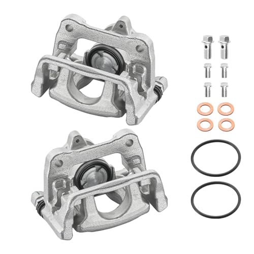 Image of BDFHYK 19-B7434 19-B7435 Rear Disc Brake Caliper Assembly Compatible with Mazda 6 2016-2021 2.5L L4, GAS 2pcs