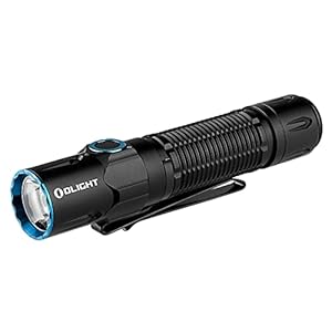 OLIGHT Warrior 3S 2300 Lumens Rechargeable Tactical Flashlight, Compact Dual-Switches LED Bright Light with Proximity Sensor, Powered by Customized Battery for Emergency, EDC and Searching (Black)