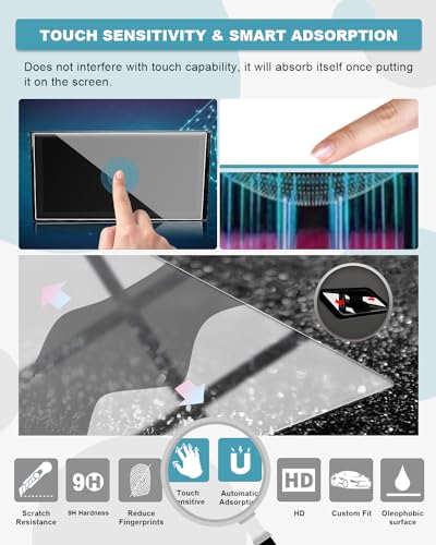 CDEFG Compatible with Audi A4 b9.5 A5 F5 Q5 2020-2023 2024 Facelift Navigation Protective Film Tempered Glass 9H Scratch-Resistant 10.1 Inch GPS Screen Protector Car Navigation Film A4 A5 Accessories - Image 4