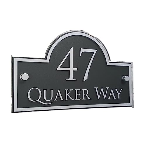Número de Casa Autoadhesivo Placa de número casa personalizada puerta dirección moderna Placas nombre Acrílico(14cm x 20cm)