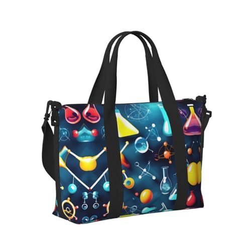Abstract Science Chemistry print Travel Duffel Bag,workout duffel bag, overnight shoulder Bag,Weekender Bag for Women Men3