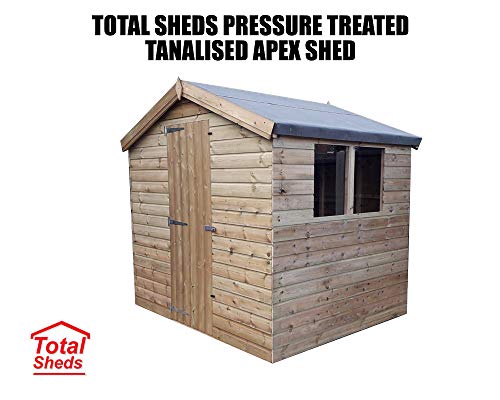 6ft x 6ft (1.8m x 1.8m) Apex Shed Pressure Treated Tanalised Timber Fast & Free Delivery