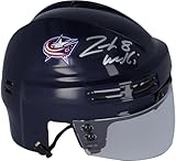 Zach Werenski Columbus Jackets Autographed Mini Helmet - Autographed NHL Mini Helmets and Masks