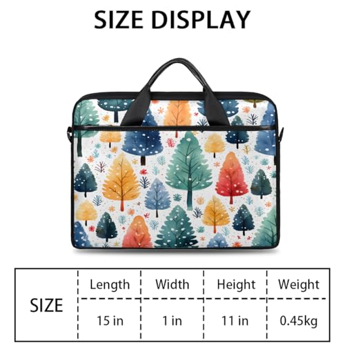 Bolsa para portátil con patrón de árbol colorido 15 pulgadas miniatura 2