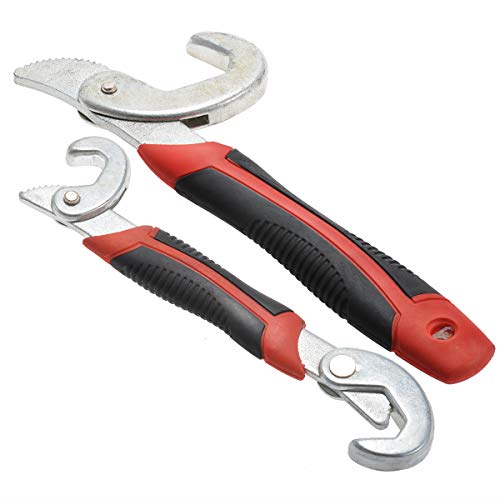 Katur Verstellbarer Universalschlüssel, 2 Stück, Multifunktions-Schraubenschlüssel, Rohrzange, tragbar, verstellbar, Schnellschnapp- und Griffschlüssel, 9-22 mm, 23-32 mm