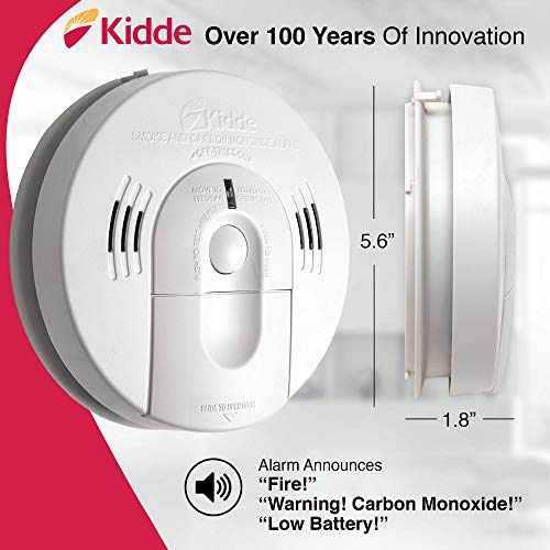 4 Pack Kidde 21026043 Battery-Operated(Not Hardwired) Combination Smoke/Carbon Monoxide Alarm with Voice Warning KN-COSM-BA