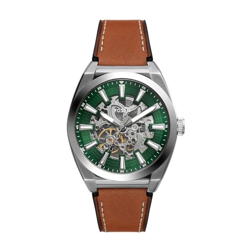 Fossil Breaker Watch for Men, Quartz Movement with Stainless Steel Or Leather StrapVert émeraude
