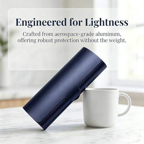 Image of Philley Aluminum Ultra-Light Eyeglasses Case Hard Shell Nearsighted Glasses Case for Women & Men