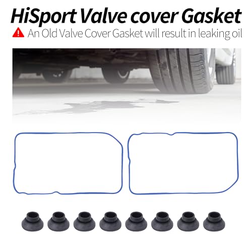 Image of HiSport VS50504R1 Valve Cover Gasket Set VS50250A - Compatible with Chevy Cadillac GMC Hummer Buick Pontiac Saab Isuzu Avanti 1999-2018