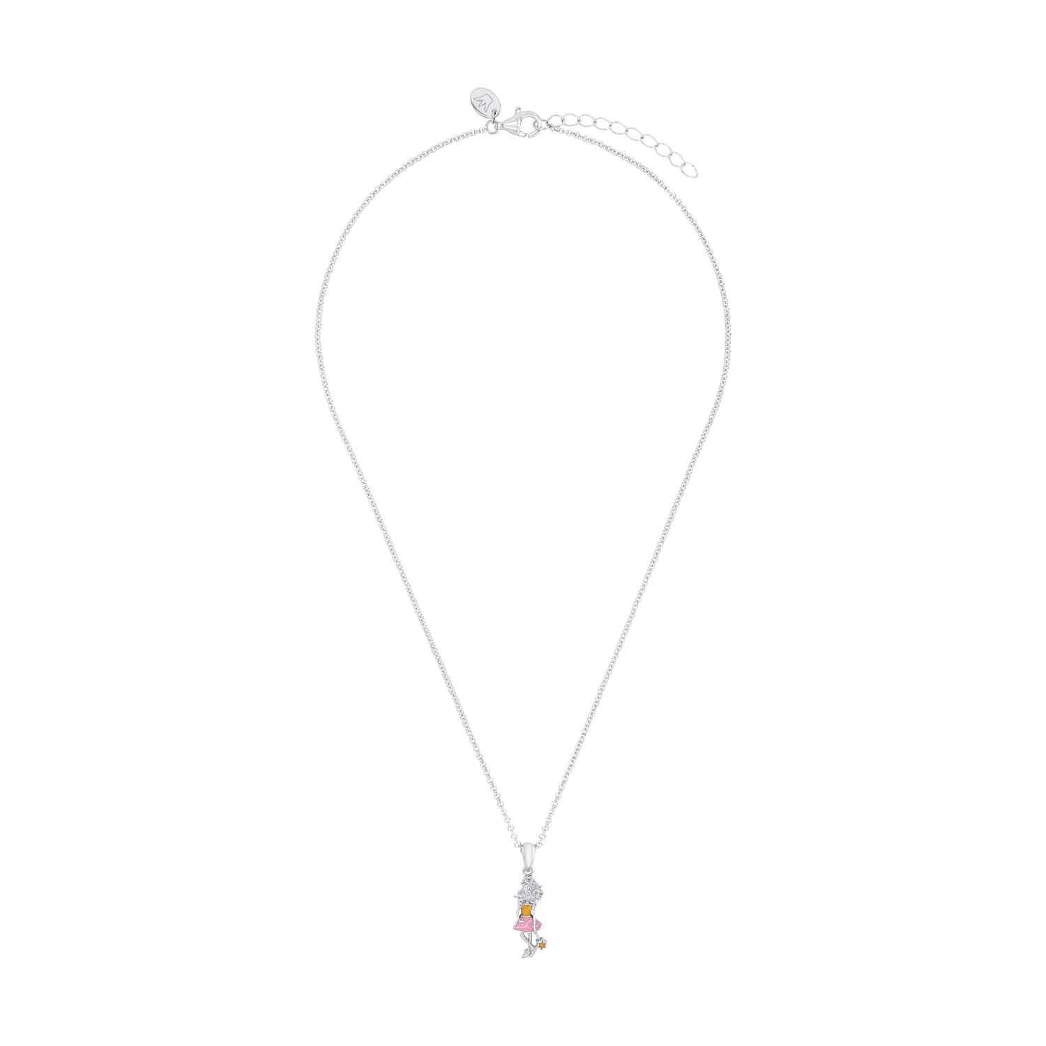 Prinzessin Lillifee Kette mit Anhänger 925 Sterling Silber Mädchen Kinder Halsschmuck, 35+3 cm, Rosa, Lillifee, Kommt in Schmuck Geschenk Box, 2038747
