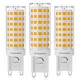 SNBIHIBE G9 LED Bulb Dimmable 6W, 120V 50W 60W Halogen Light Bulbs Equivalent, 600Lm T4 Base 2700K Soft Warm White,No Flicker, for Chandelier,Bathroom,Vanity,Ceiling Lamp,Home Lighting,3 pcs