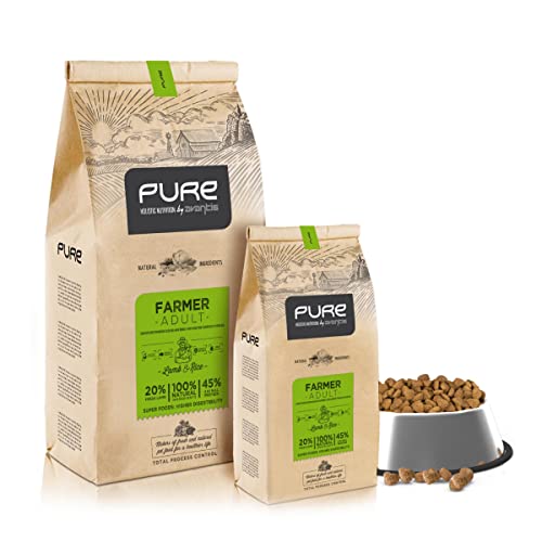 Avantis Pure Farmer Adult Futter für Erwachsene Hunde mittlerer und großer Rassen, 2 kg, 100% vollständiges und ausgewogenes Futter – sehr verdaulich mit Lamm