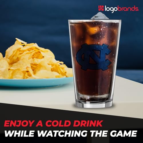 Image of Logo Brands NCAA 16 oz Pint Glass - Durable Glass With Bold Team Color- Chip-Resistant Rim Drinkware For Fans, Tailgates, Home Bars & Everyday Use
