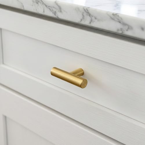 Boutons d'armoire de cuisine LONTAN en laiton brossé de qualité supérieure