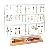 sovia Earring Organizer 3-Tier 75 Holes Jewelry Organizer Display Stand,Metal Earring Holder with Wo