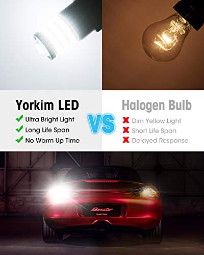 image for Yorkim 3157 Led Bulb White Ultra Bright, 3157 Led Brake Lights, 3157 L