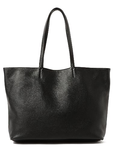 [ビームスハート] レザー・バック レザー トートバッグ メンズ BLACK FREE