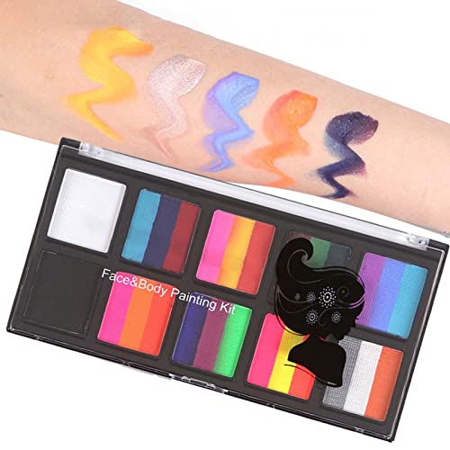 Pintura Corporal Rosto,10 cores solúveis em água pintura rosto | Suprimentos tintas maquiagem para H