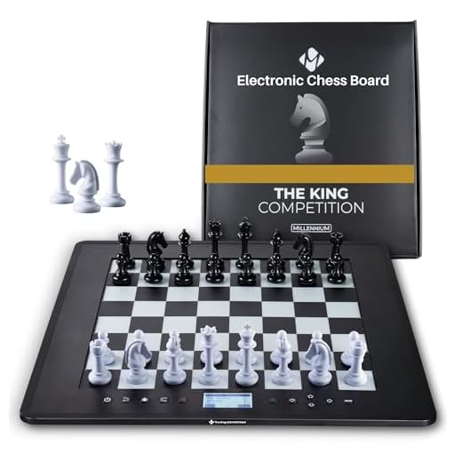 Millennium M831 The King Competition Schachcomputer – Benutzerfreundlich, für die ganze Familie & Schachbegeisterte, mit automatisch anpassbarer Spielstärke; LED-Zuganzeige