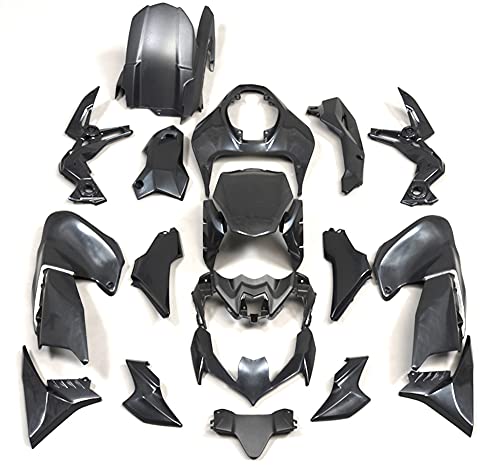 Hongk- Abs Injection Plastic Fairing Kit Compatible With 2020 2021 Kawasaki Z900 18Pieces/Full Set Unpainted Black Bodywork Body Kit Motorcycle Accessories [P/N: Gzsp-6605-Unp Bk] #TOP7