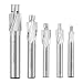 Akozon 5pcs M3-M8 Slotting Counterbore End Mill Cutter Solid Slot Countersink End Mill Drill Bit