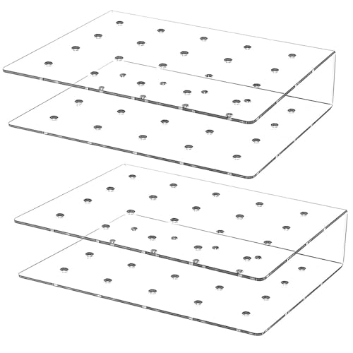 YIKANGHENG Candy Display Stands, 2 Pcs 6.2 In x 3.6 In x 1.5 In 20 Holes Frosted Transparent Acrylic Holder for Party and Celebration (2)