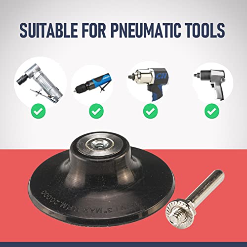 Renotec 3 Inch Quick Change Disc Pad Holder, 6 Pcs Roll Lock Disc Holder, 1/4" Shank For Angle Die Grinder Attachments, Type R, For Polishing, Sanding And Surface Preparation #TOP5