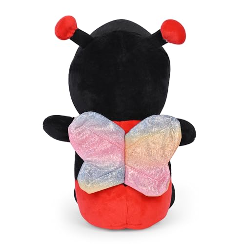 Image of BESTIES Adorable Cute Bee Soft Toy - Soft Plush Bee Toys, Stuffed Plush Animal Toy, Fluffy Soft Toys for Girls, Boys, Kids, Huggable Plush Toys - 24 cm (Red)