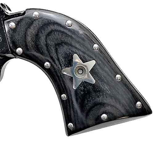 Premium Gun Grips Compatible Replacement for Heritage Arms Rough Rider Polished Stainless Studs & Stars Model .22 & .22 mag - Premium Gun Grips