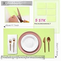 Kühlschrank Liner Waschbare Kühlschrank Matten Küche Silikon Kühlschrank Pads Place Matten 5pcs/Set（Grün） – Ansicht 2