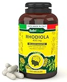 Rhodiola Rosea 500mg 120 Gélules Anti Fatigue Anti Stress Dosage Élevé pour Mémoire Concentration et Cognition Complément Alimentaire Action Tonique Adaptogène RadiciVitalia Made in Italy