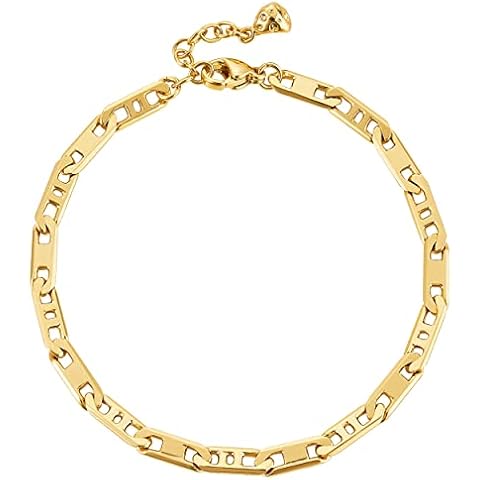 LOYATA Gold Bracelet Gold 14K Gold Filled Dainty Chain Simple Jewelry Gift for Women, Copper, Cubic Zirconia Cover