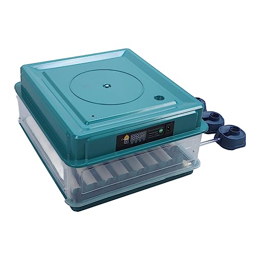 Depisuta Incubadoras para Eclosiones de Huevos, Incubadora de Huevo Inteligente con Giro Automático, Espaciado Ajustable, Humidificación Automática, Vela LED, Suministro de (EU enchufe 220V 48 huevos)