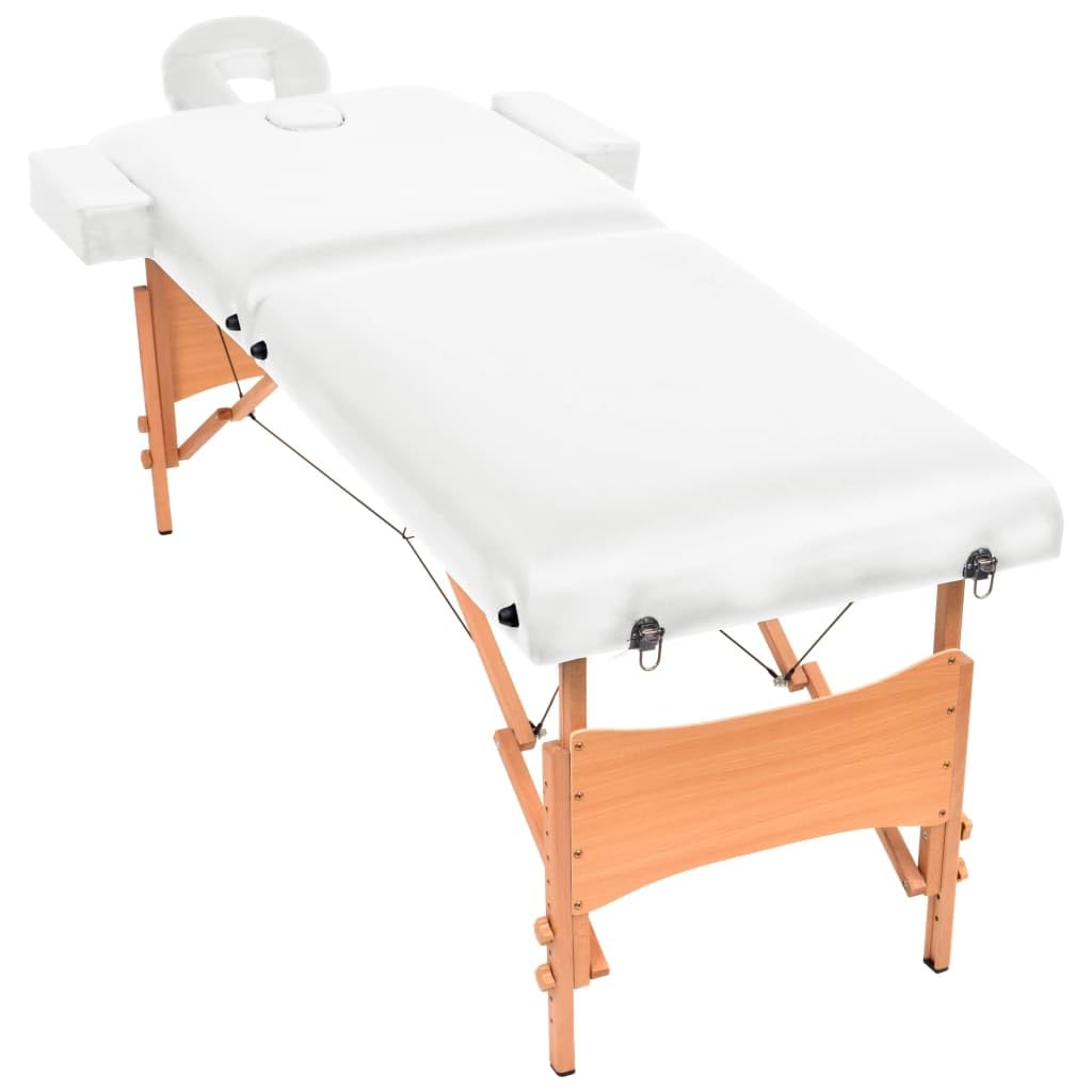 Generisch Massageliege 2-Zonen Klappbar 10 cm Sitz Weiß,Gesundheit & Schönheit,Körperpflege,Massage & Entspannung,Massagetische,18.5KG,110150