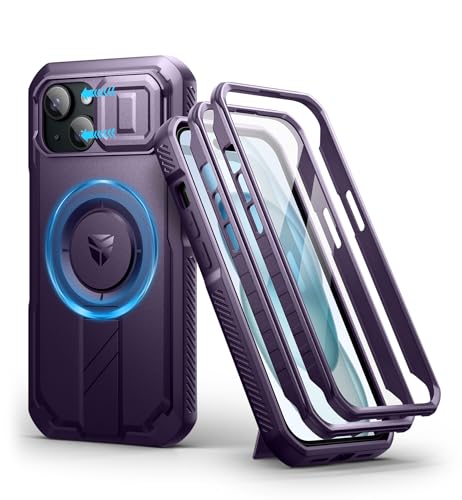 Coque iPhone 15 robuste violette idéale pour vos sorties et vidéos