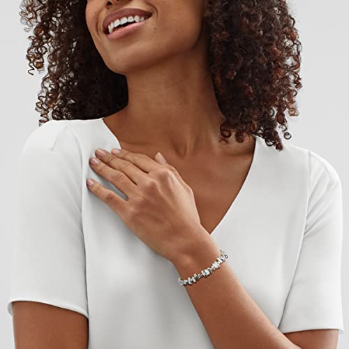 Silpada 'Collected Beauty' Sterling Silver Hematite Bead Bracelet. 7.5"4