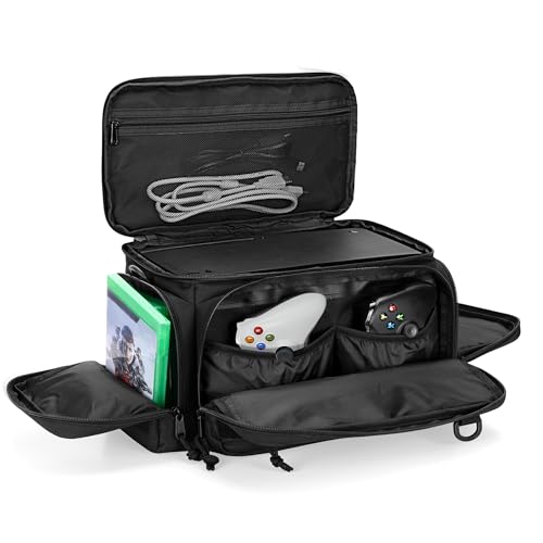 PGmoon Tactical Console Carrying Case Compatible with Xbox Series X, Travel Carry Case Bag with...