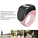 GOWENIC Smart Bluetooth Finger Ring, BT5.0 Pedometer Counter with Touch Control, 0.42in OLED Display & 3 Replaceable Sizes (18/20/22mm) (Pink)