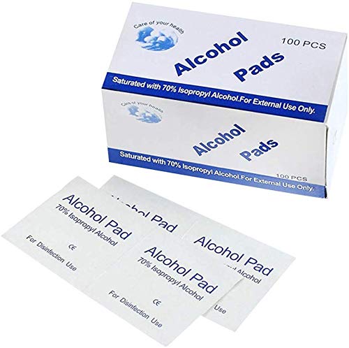 200Pcs Alcohol Prep Pads Wipes,Individually Wrapped Alcohol Wipes Pack for Smartphone & Portable