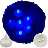 Bluedot Trading Flameless Floating Battery Operated LED Candles Candle Tea Lights Light Waterproof Décor Wedding Centerpiece Water ~ Quantity 12 ~ Color Blue