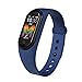 BigBigHundred Bracciale M5 Smart Fitness con misurazione della Pressione del misuratore di pulsazioni Sport Activity Tracker Uomo Donna Orologio da Polso - Blu