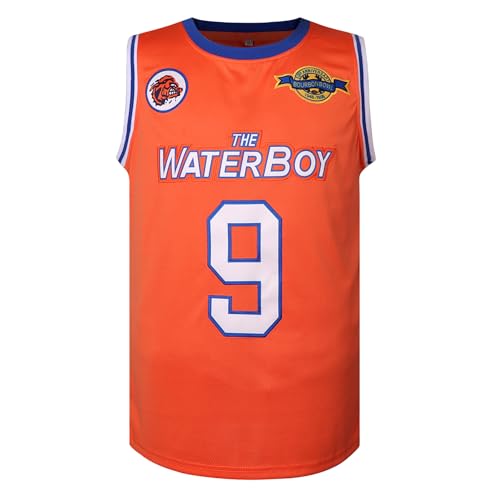 EETUG Camiseta de basquete Bobby Boucher, 9 The Waterboy Sandler Mud Dogs Bourbon Bowl 50th Annivers