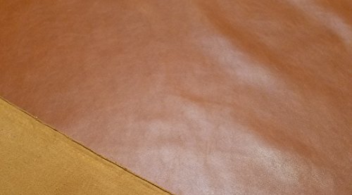 NAT Leathers | Tan Cognac Soft Faux Vegan Leather PU {Peta Approved Vegan} | 2 Yard (72 inch x 54 inch Wide) Cut by The Yard | Synthetic Pleather 0.9mm Nappa Smooth Upholstery | 72\"x54\" - Thumbnail 2