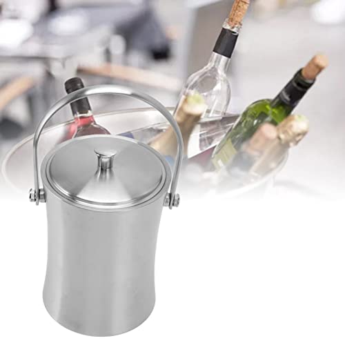 Balde de Gelo de Parede Dupla, Visual Moderno Fácil de Limpar Barra em Forma de Cintura Balde de Gel